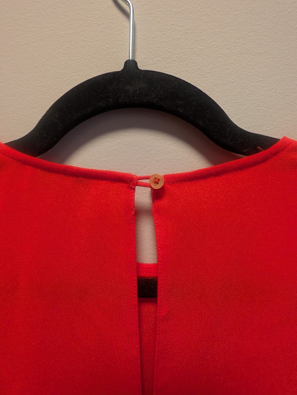 Babaton Aritzia Dress XS Bright Red Flutter Sleeve Drawstring Waist Pockets - Picture 6 of 7